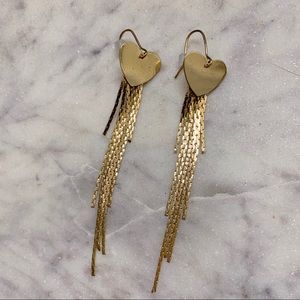 Beautiful Heart Dangly Earrings